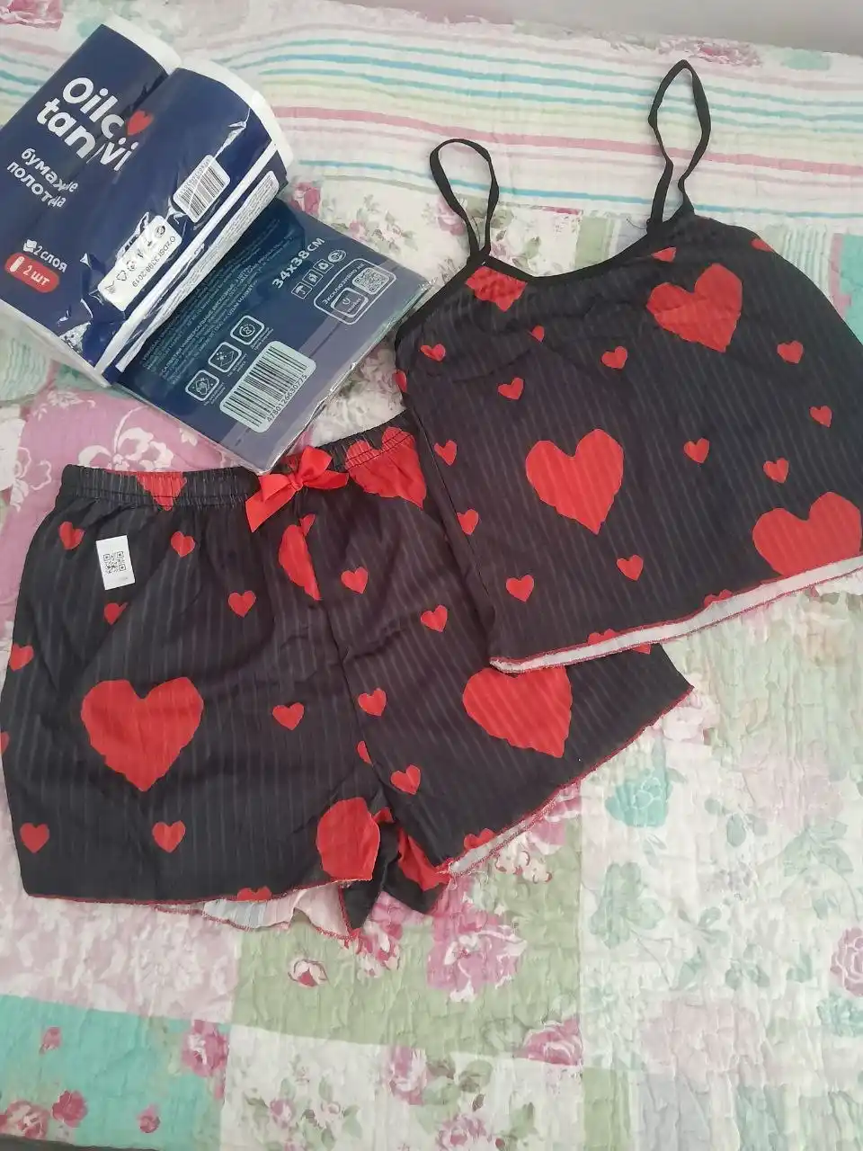 Ayollar pijamasi 2 tasi 1 tada, 2 ta o'lcham katta oling, shortikli uy kiyimi, pijama