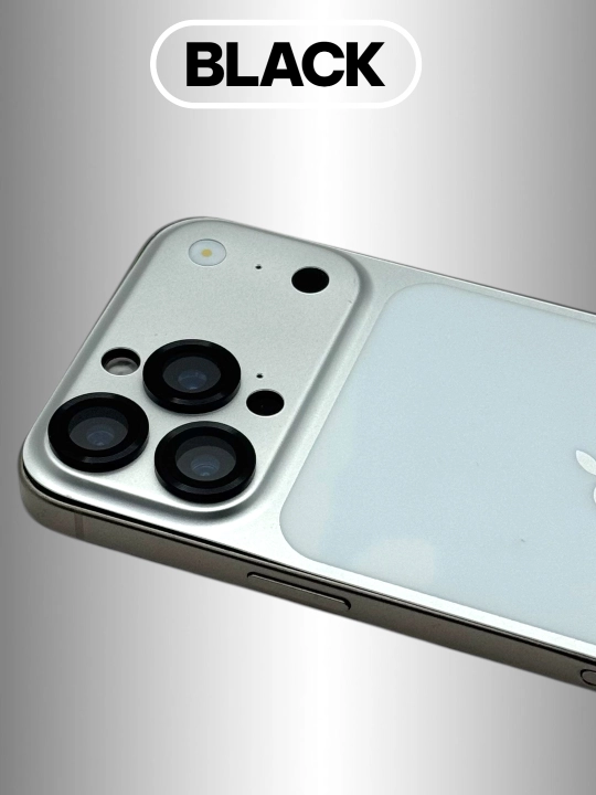 IPhone 11, 12, 13 mini, 14, 15, 16, 17 Pro, Pro Max kameralari uchun himoya oynasi