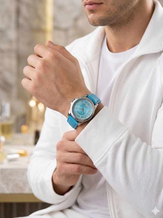 Rolex uslubidagi erkaklar klassik soati, charm kamar bilan