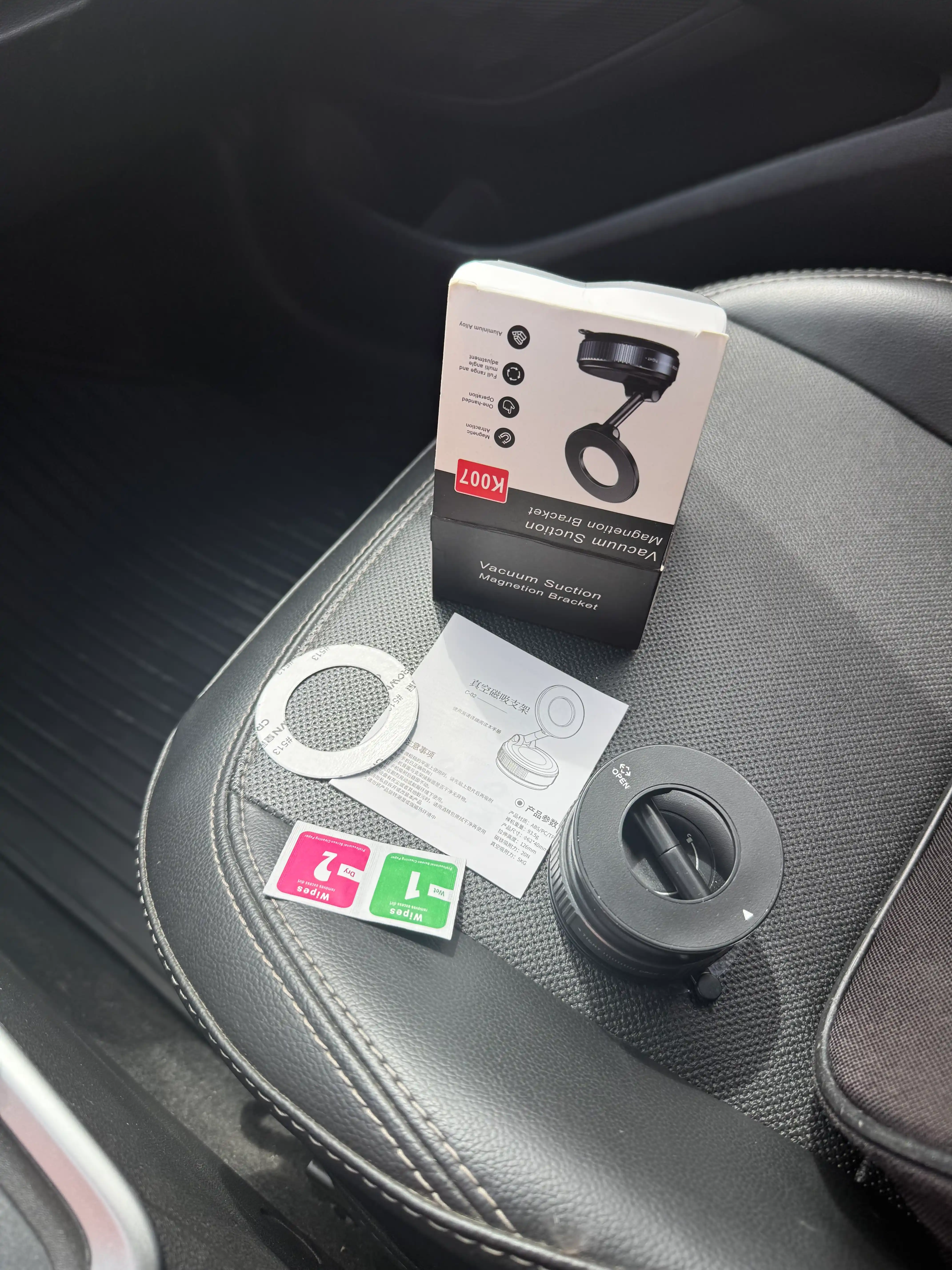 Avtomobil uchun magnit vakuumli telefon ushlagichi Magsafe bilan, 360 darajali, prisoskali