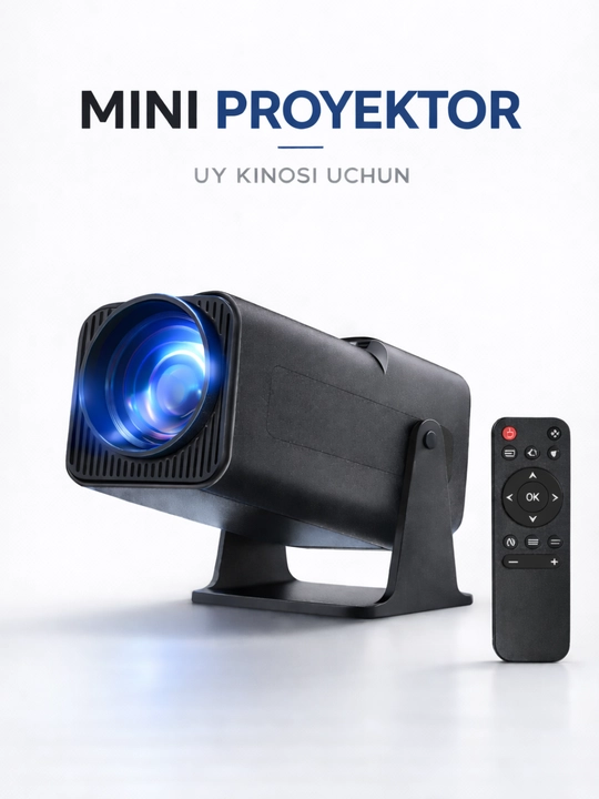 Mini Proyektor WiFi Android TV – Kino, O‘yin va Ta’lim uchun - 