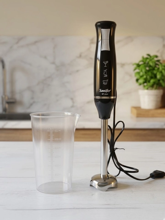 Elektr qo‘l blender Sonifer 200W — smuzi va sharbatlar tayyorlash uchun