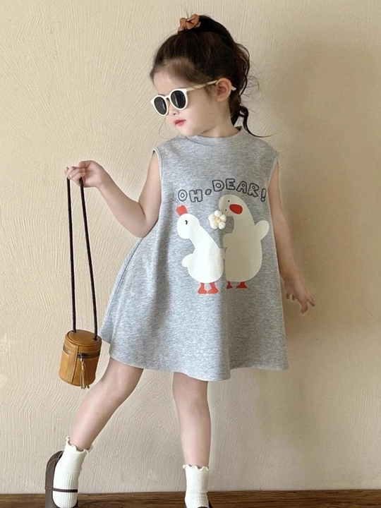 Детское платье для девочек, летний casual стиль, мягкое и удобное