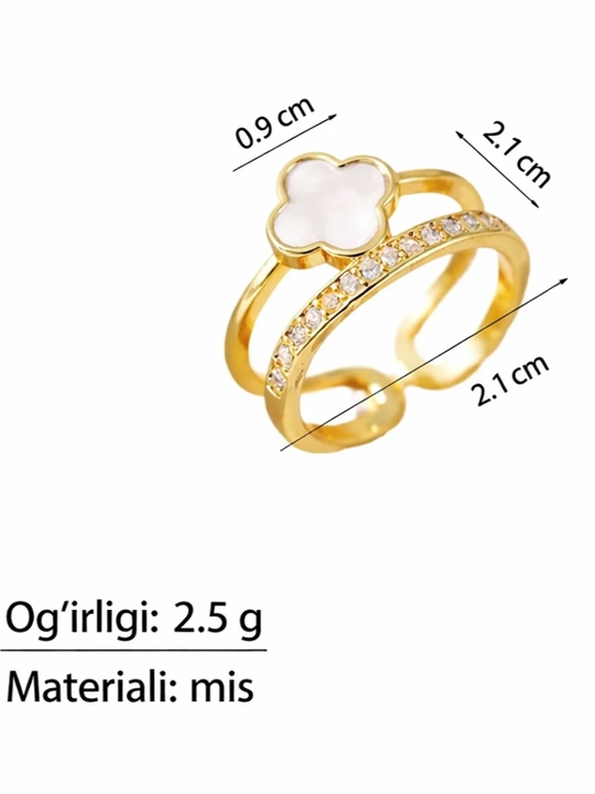Кольцо женское в стиле Van Cleef