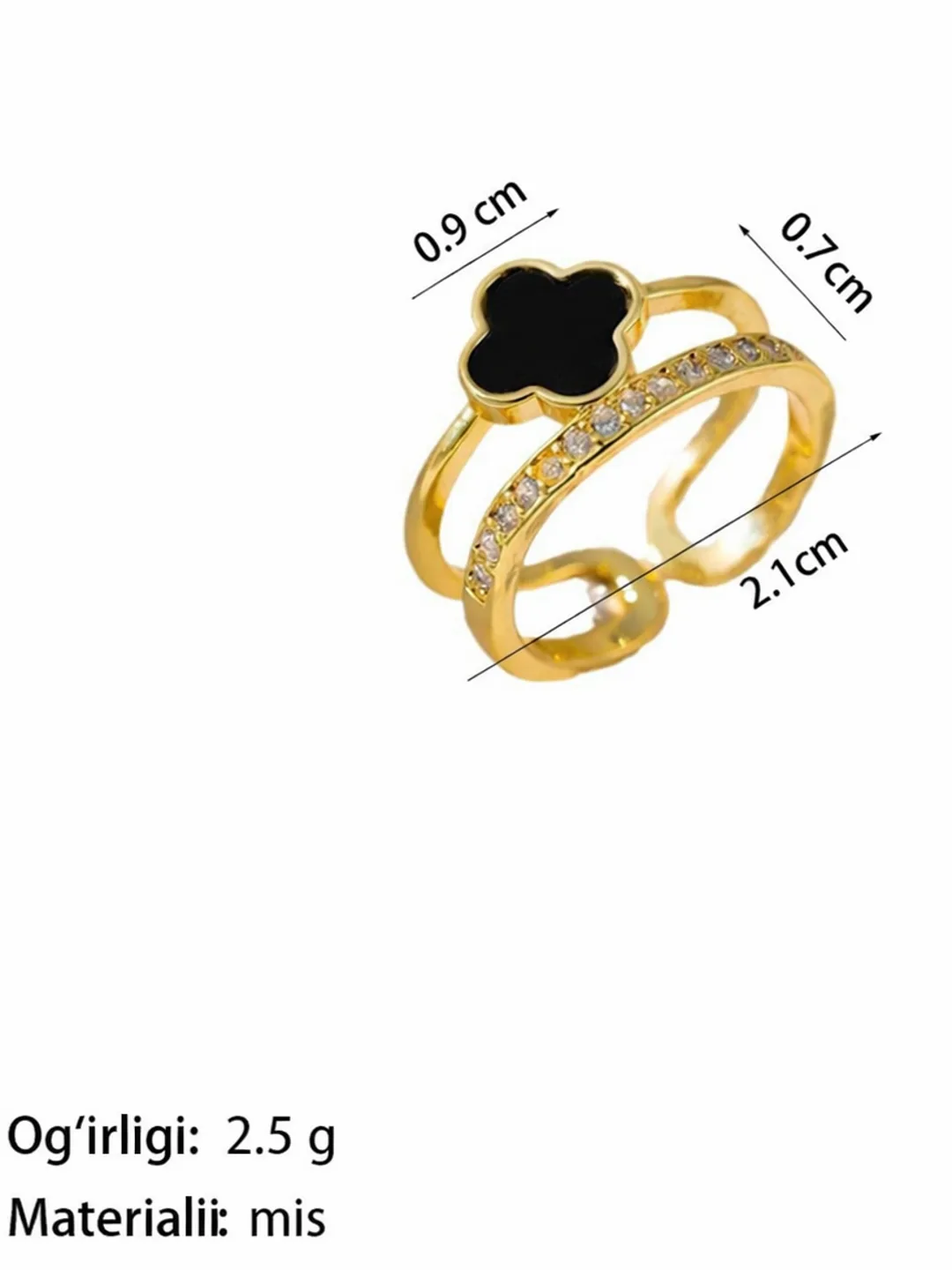 Кольцо женское в стиле Van Cleef