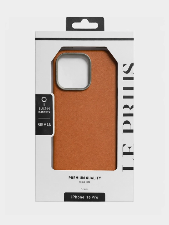 Кожаный чехол Le Prius для iPhone 16 Pro/Pro Max, Birman Leather Case MagSafe, премиум