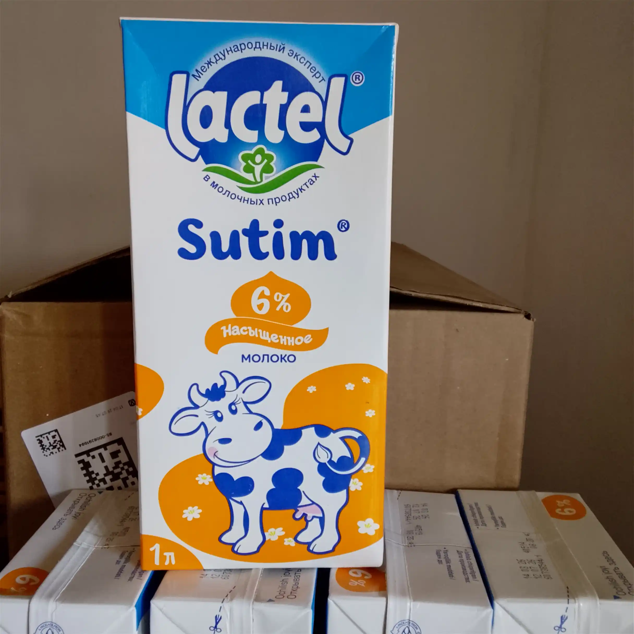 Sut LACTEL SUTIM 6%, ultrapasterizatsiyalangan, 1 litr