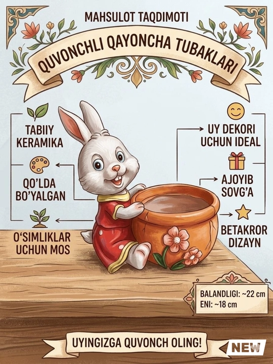 Горшок для цветов, кашпо, декоративный сувенир - 