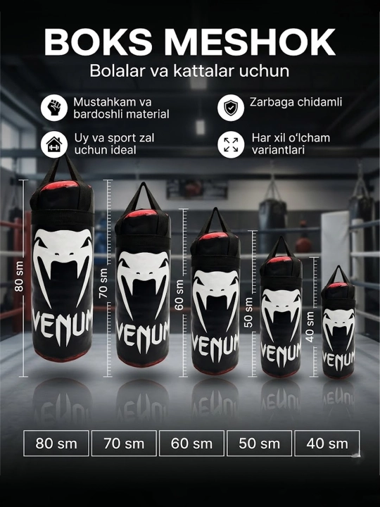 Bolalar va o‘smirlar uchun boks noki, 40 sm dan 80 sm gacha