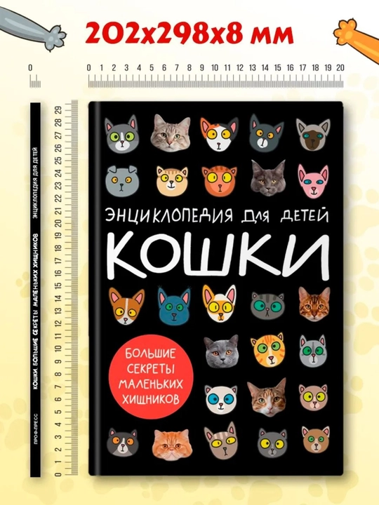 Детская энциклопедия: Кошки — большие секреты маленьких хищников, 64 страницы