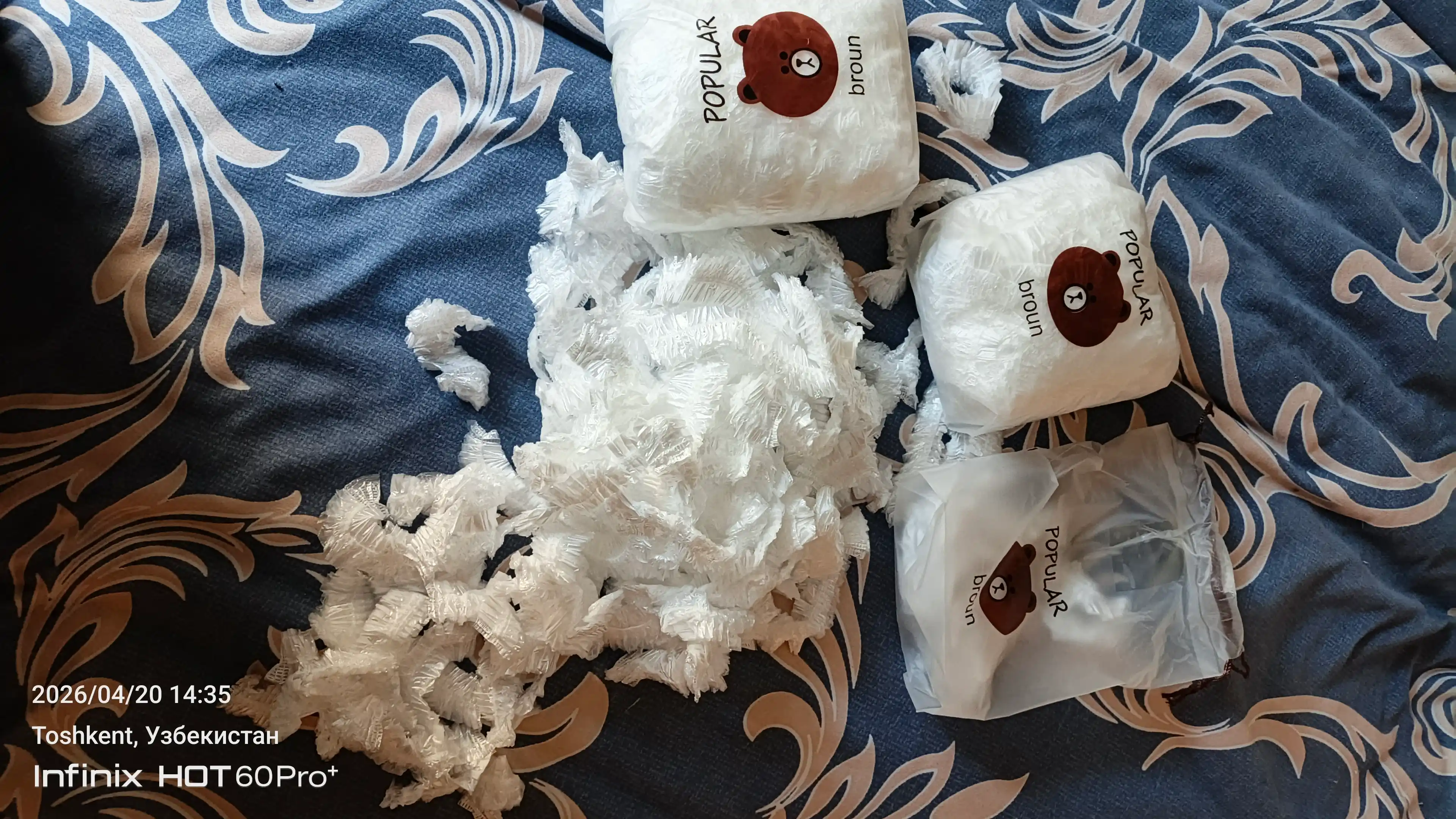 Mahsulotlarning shamollashidan saqlovchi ko‘p martalik paketlar, baxilalar,100 don