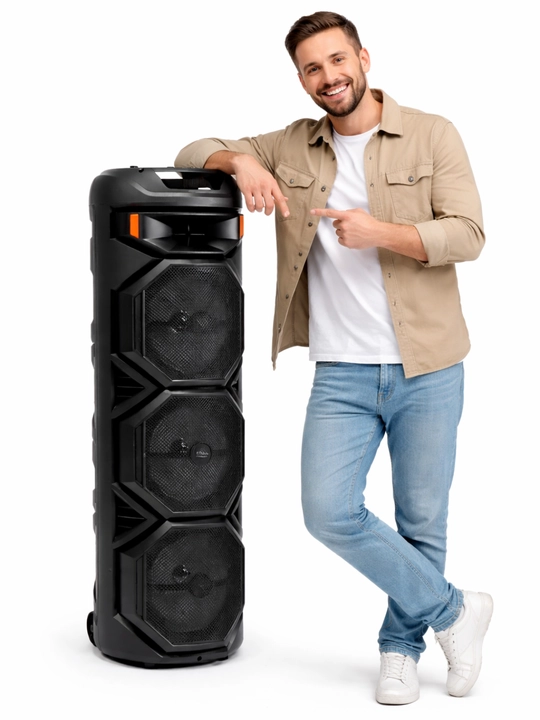 Karnay 8301 RGB Kuchli Bass Party Kolonka 4500W - 