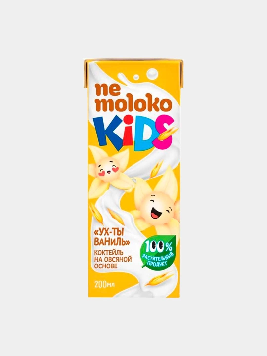«Nemoloko» коктейль на овсяной основе с ароматом ванили, 0,2 л - 