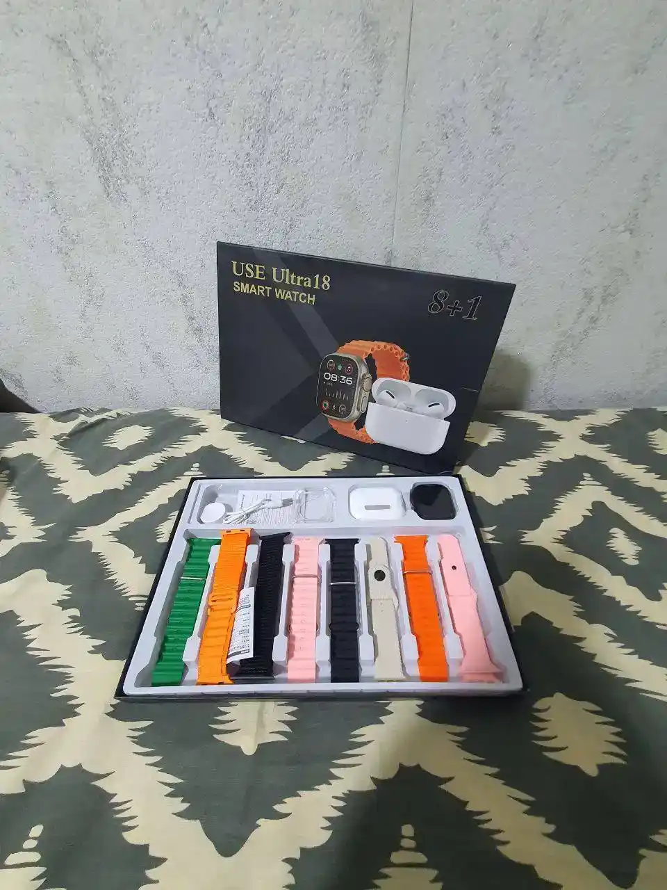 Aqilli soatlar, Smart Watch Ultra va iPods pro quloqchini, 8 ta tasmali, 10 tasi 1 da