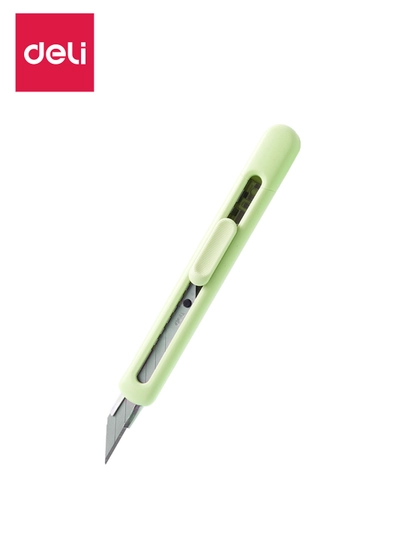 Нож канцелярский 9мм 30гр (зл) EM411 Deli, 411-EM-gn — DFDELI-411EMGN-12