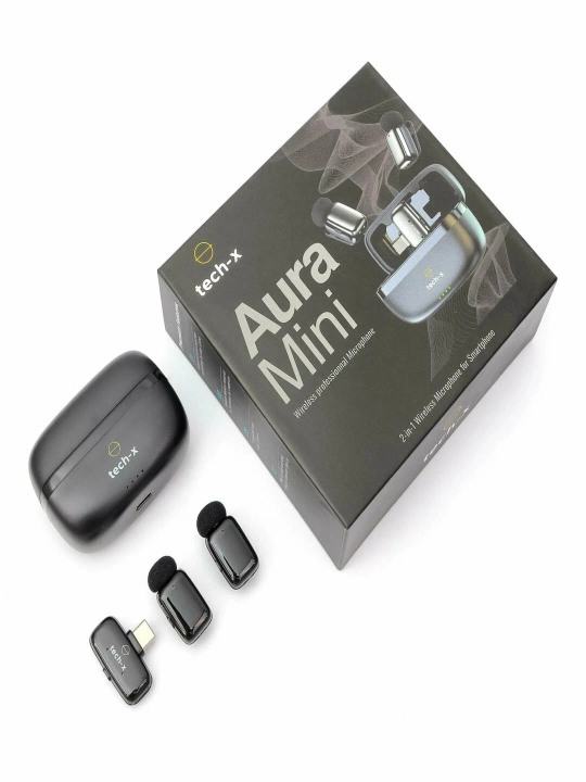 Игровой USB микрофон TECH-X AURA MINI, настольный, для стриминга, с RGB подсветкой, ПК/Mac - 
