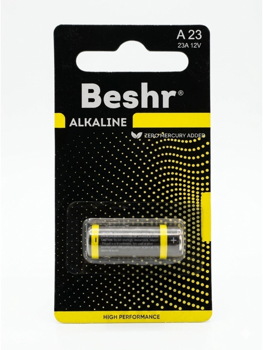 Beshr ishqoriy Alkaline 23A 12V batareykasi, pultlar uchun qadoqda 1 dona
