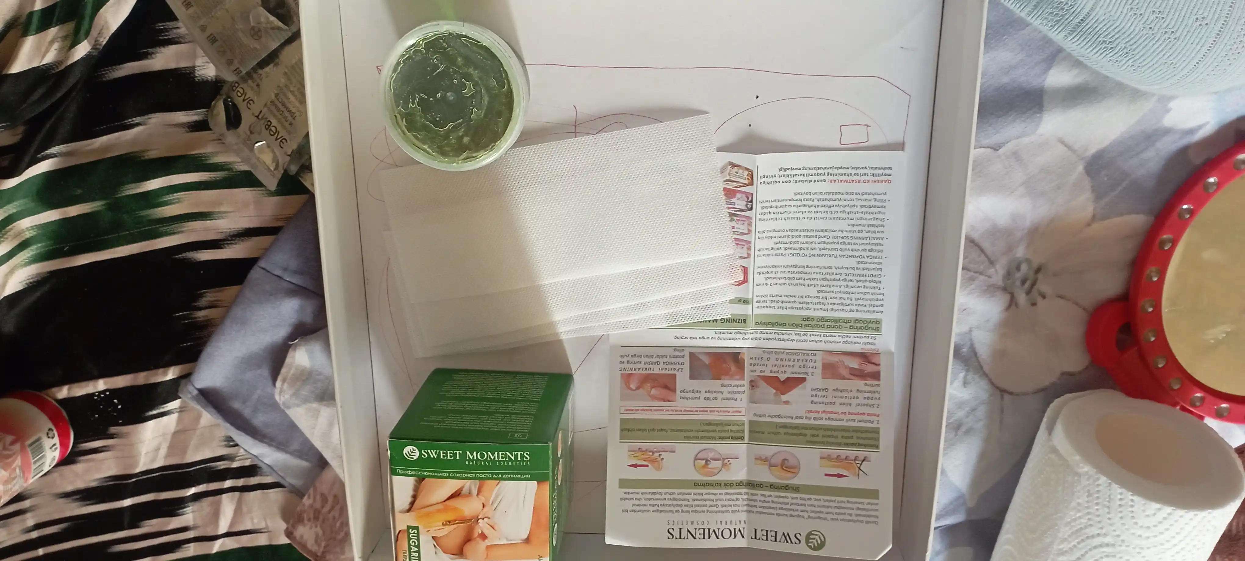 Шугаринг Sweet Moments Aloe Vera, сахарная паста твёрдая, 150 г, 300 г и 1 кг