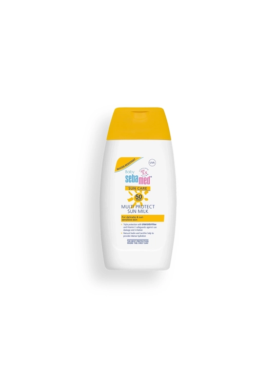 Sebamed Baby Sun Care SPF 50 Multi Protect quyoshdan himoyalovchi suti, suvga chidamli - 