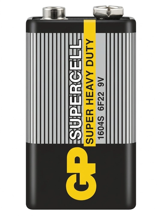 GP Super Alkaline 9V "Krona" ishqoriy batareyasi, 6LF22, blisterda 1 dona