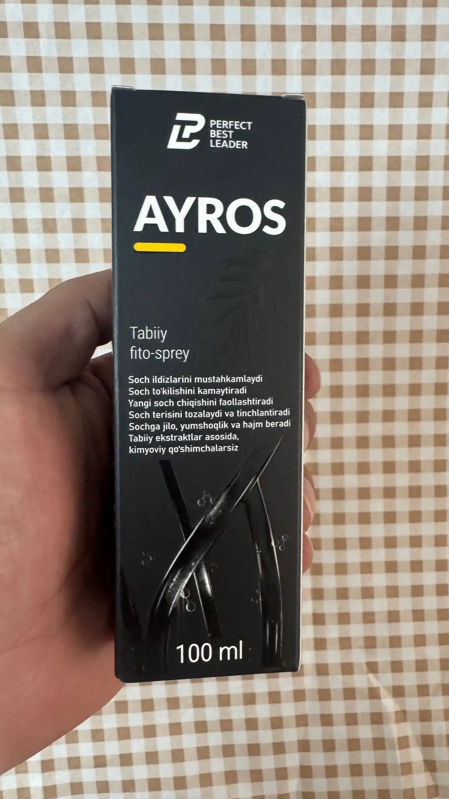 AYROS — мощный фитоспрей для роста новых волос и остановки выпадения