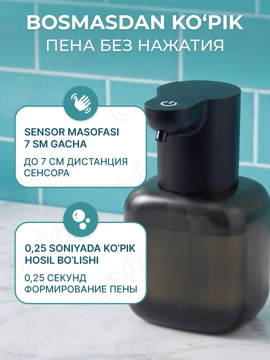Sovun uchun avtomatik ko‘pikli dozator, suyuq sovun uchun sensorli dispenser
