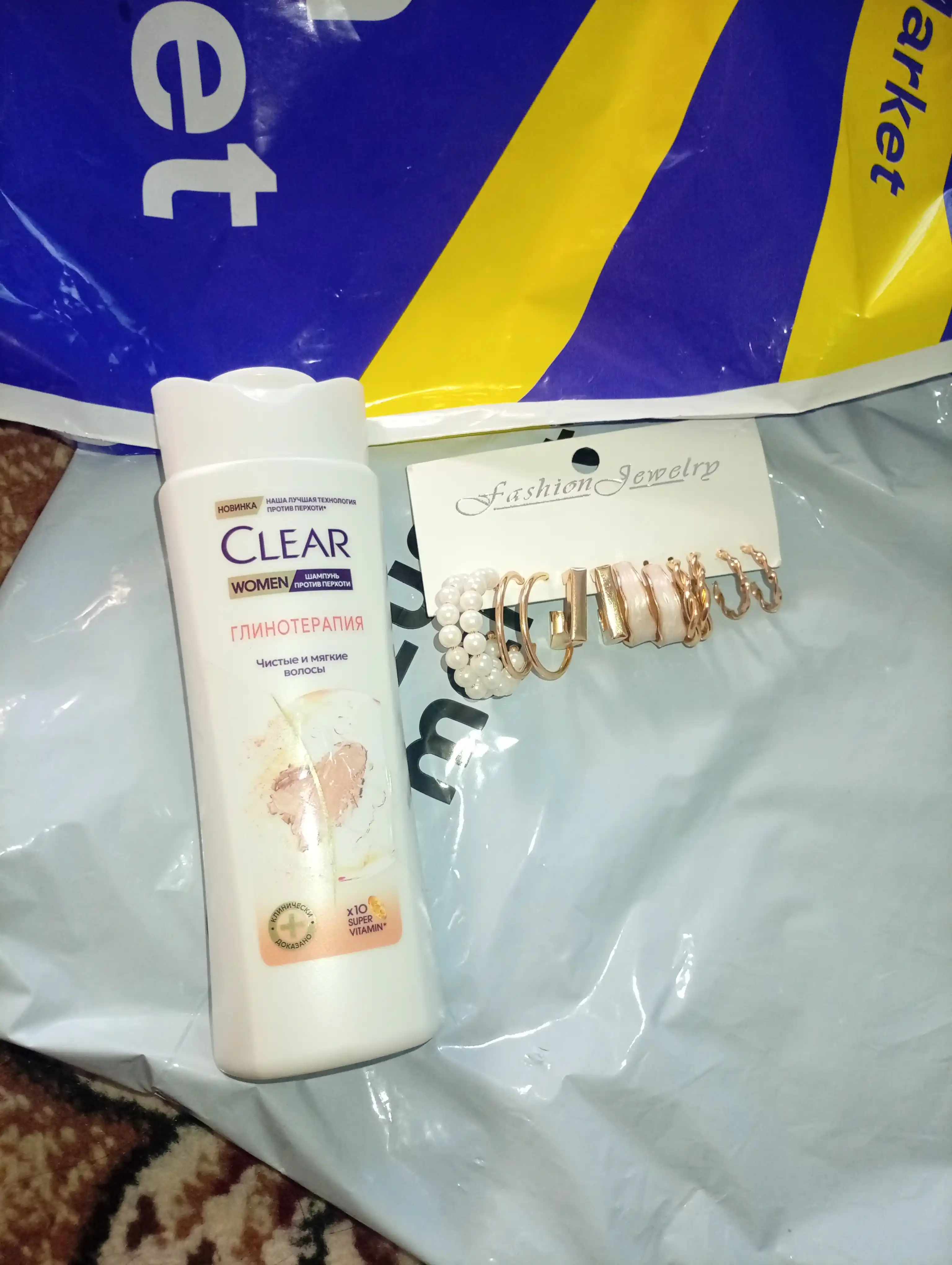 CLEAR WOMEN "Glinoterapiya" shampuni, toza va yumshoq sochlar, qazg‘oqqa qarshi, 180 ml