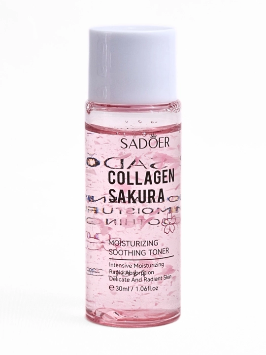 SADOER Collagen Sakura yuz parvarishi to‘plami 6 dona, kollagen va sakura ekstrakti bilan