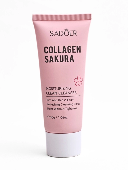 SADOER Collagen Sakura yuz parvarishi to‘plami 6 dona, kollagen va sakura ekstrakti bilan
