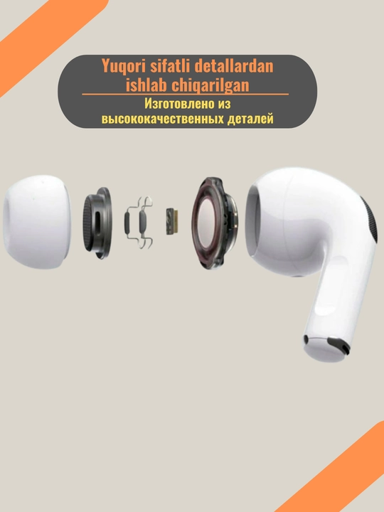 Pods Pro 2 AIR Premium для iPhone и Android, сенсорные, inkax, Наушники беспроводные