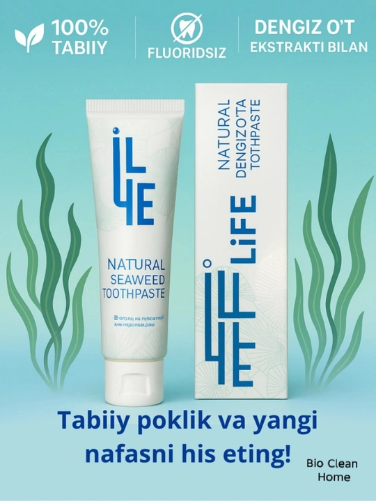 ILiFE Tabiiy dengiz o‘tlari ekstrakti bilan tish pastasi, 120 g - 