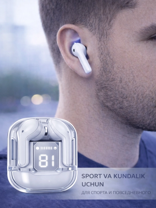 LED displeyli TWS M10 simsiz quloqchin, sensor boshqaruv, Bluetooth