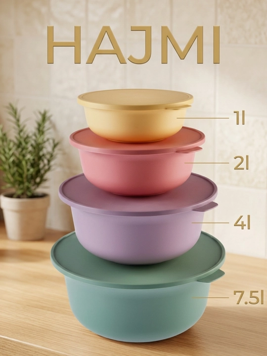 Ko‘p rangli plastik idishlar to‘plami – qulay, mustahkam va zamonaviy yechim