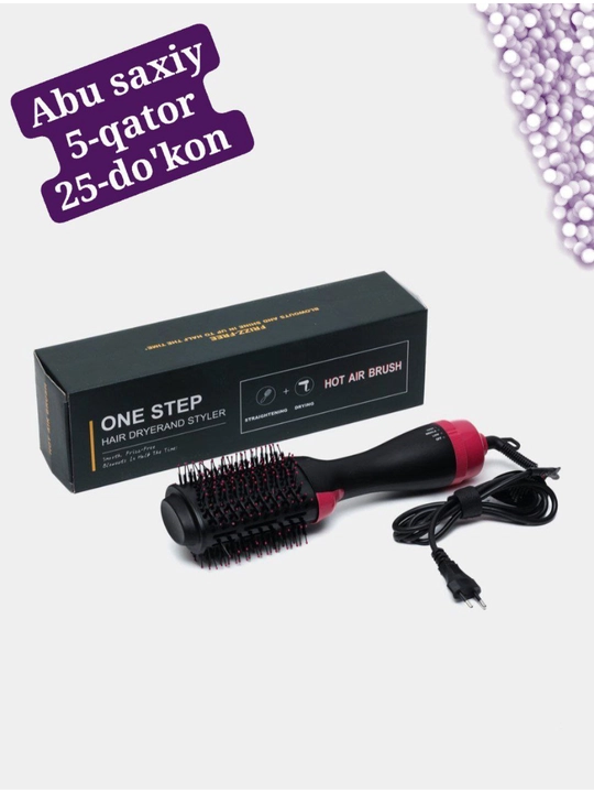 Fen taroq, soch turmaklash uchun taroqli fen One Step, 3 tasi 1 da, fen taroq, dayson - 