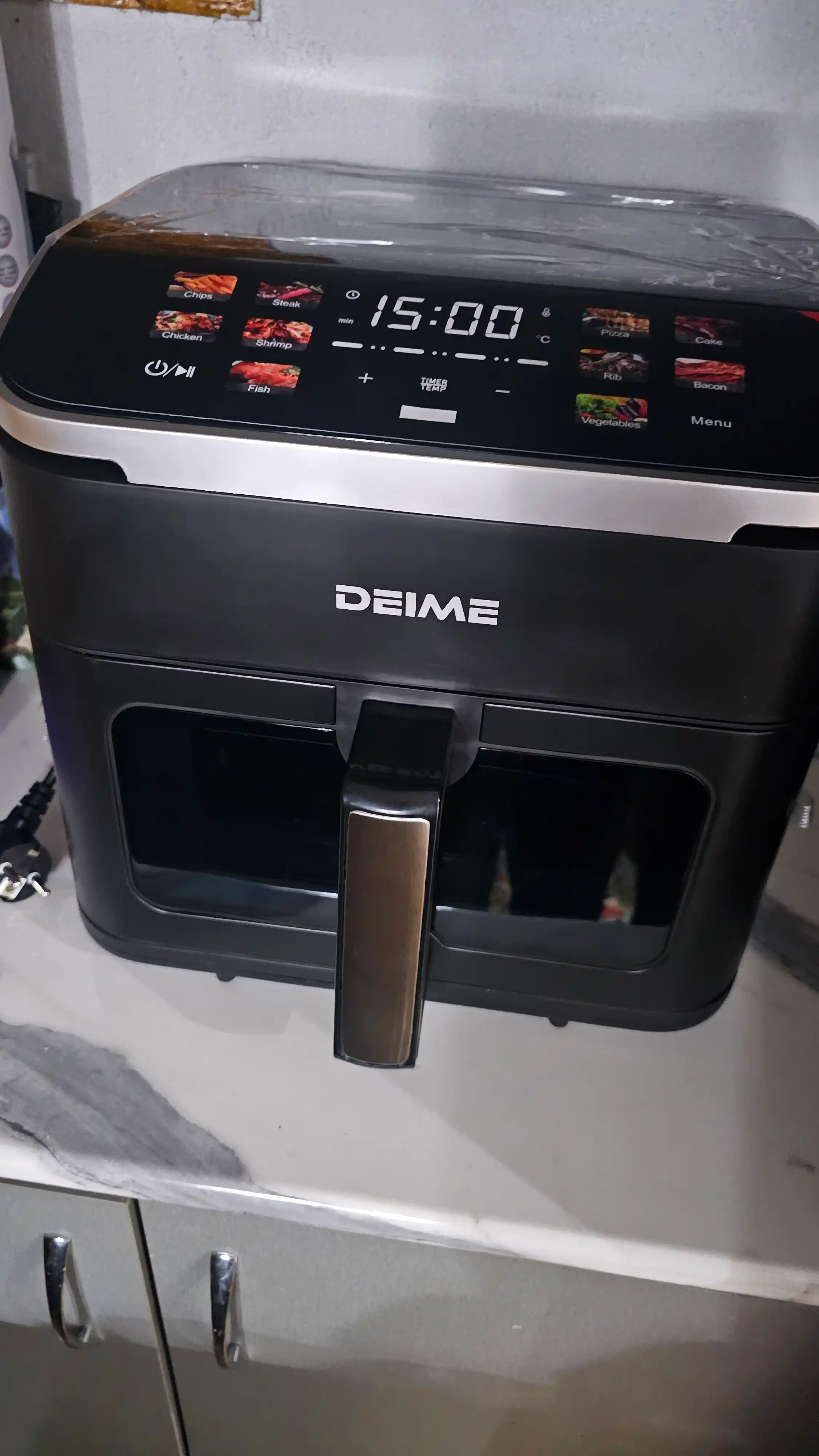 Deime aerogrill, 6, 7, 8, 10 l, yog‘siz qovurish, 1800 Vt quvvatli, ko‘p funksiyali