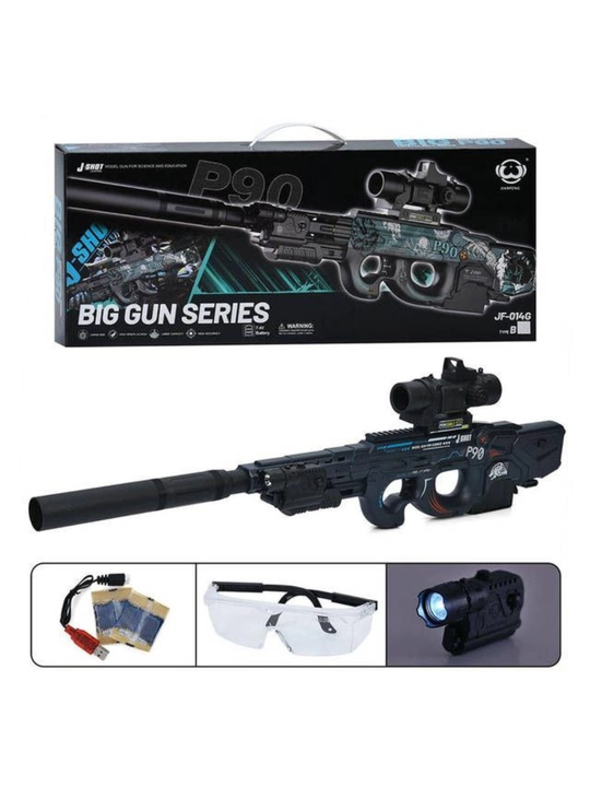P90 o‘yinchoq avtomat (gel blaster) – suvli sharli qurol, to‘plam bilan - 