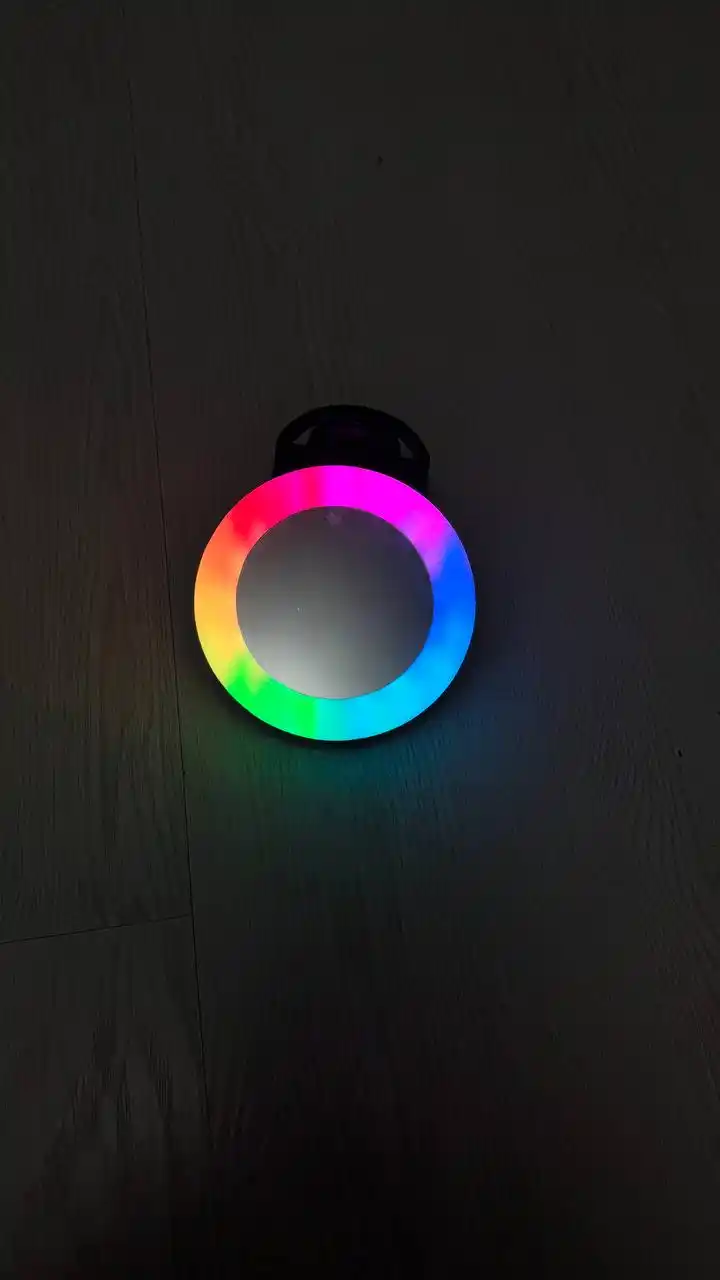 Selfi lampa, smartfon halqasi, mini selfi chiroq, smartfon uchun, mini chiroq, RGB