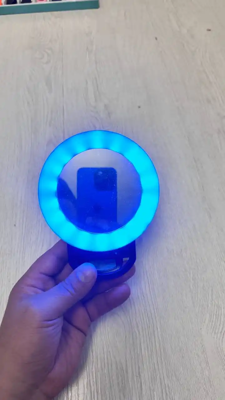 Selfi lampa, smartfon halqasi, mini selfi chiroq, smartfon uchun, mini chiroq, RGB