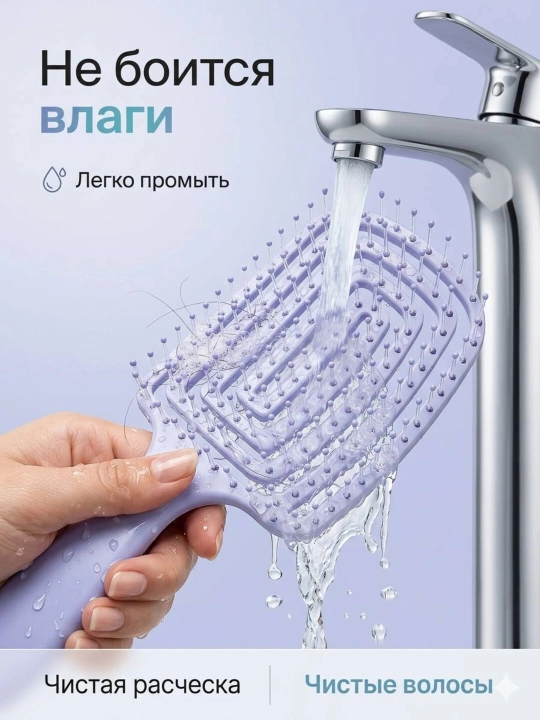 Расческа для ухода за волосами и массажа с металлическими, пластиковыми и деревянными зубьями