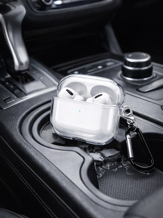 Прозрачный защитный чехол для AirPods с карабиномкейс для AirPods 1/2/3/Pro/Pro 2