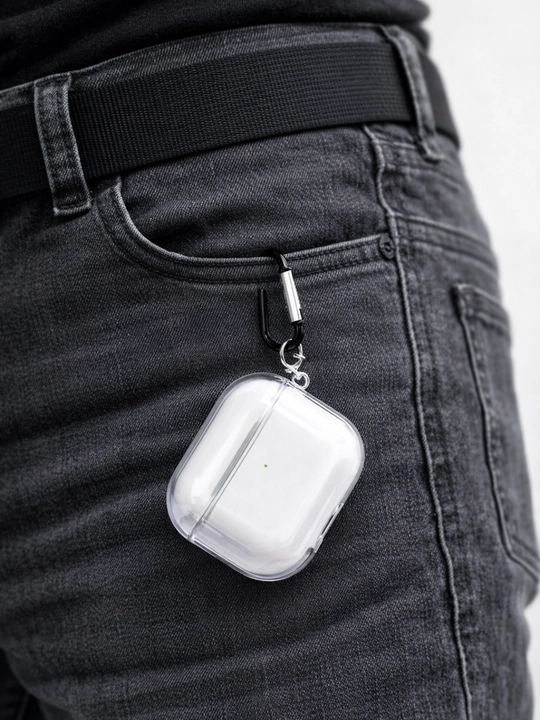 Прозрачный защитный чехол для AirPods с карабиномкейс для AirPods 1/2/3/Pro/Pro 2
