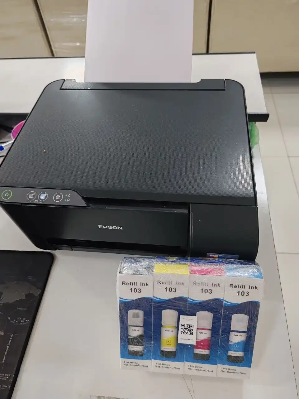 Printer siyoh kraska 103 printer uchun Epson EcoTank L3150 L3250 4 rang + 1 qora 70 ml