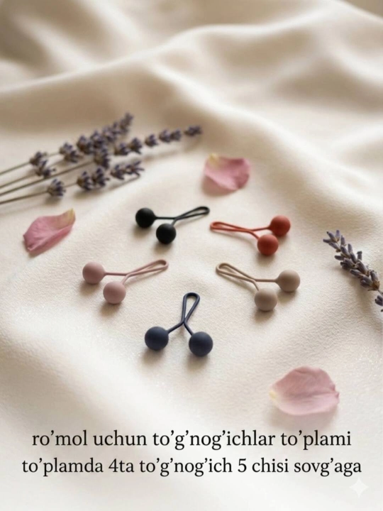 Lipuchka skotch 36dona, 2tomonlama nakleyka. Ro'mol, sharf uchun klips mat qoplamali 5dona