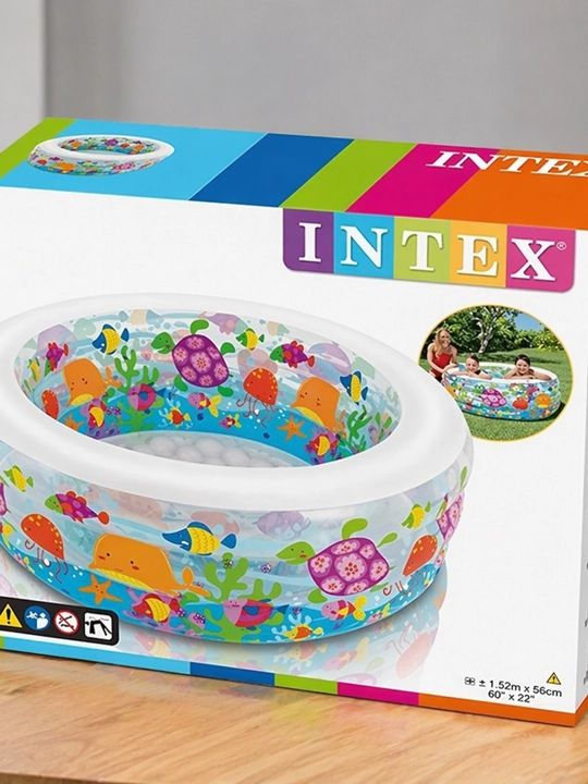 Надувной детский бассейн Intex 58480 "Аквариум", 152 * 56 см