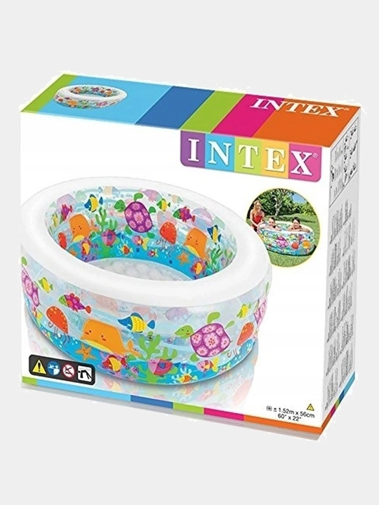 Надувной детский бассейн Intex 58480 "Аквариум", 152 * 56 см