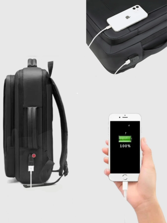 Universal sumka-ryukzak transformer, 5 sm ga kengayadigan kenglik, noutbuk uchun, USB port