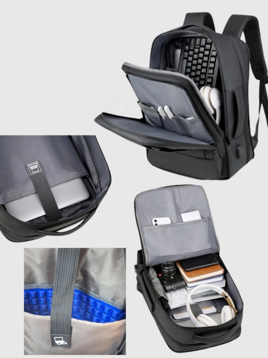 Universal sumka-ryukzak transformer, 5 sm ga kengayadigan kenglik, noutbuk uchun, USB port