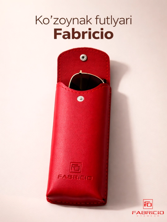 Футляр для очков от Fabricio, чехол для хранения очков, есть вариант с салфеткой