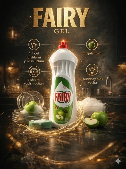 Гель для мытья посуды, гель Fairy, кухонный очиститель, обезжириватель, мыло для посуды — CANDIDO-1LTOLMA-ЛАЙМ