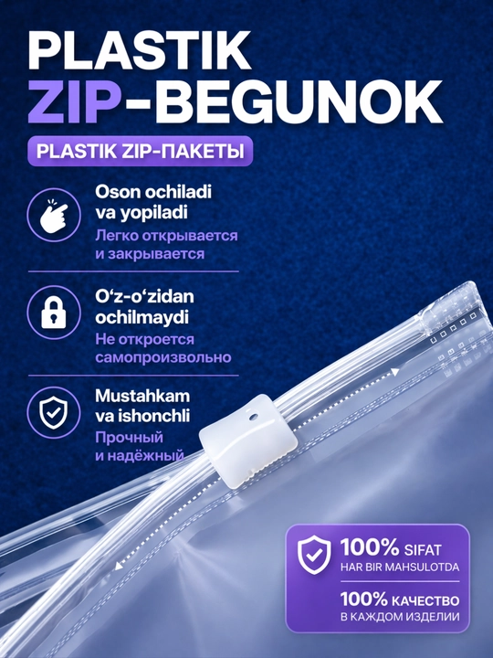 Матовый ZIP-пакет с бегунком 100 мкм, для упаковки товаров и хранения вещей 15x15 20x25